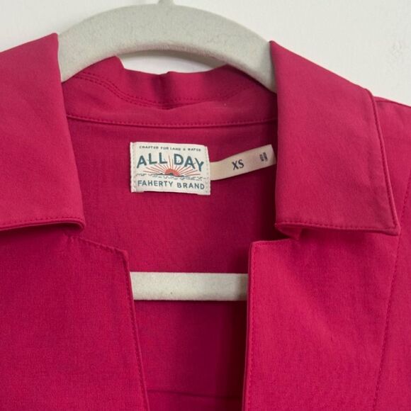 Faherty All Day Lightweight Polo Athletic Mini Dress - Pink | Size XS - Picture 3 of 8